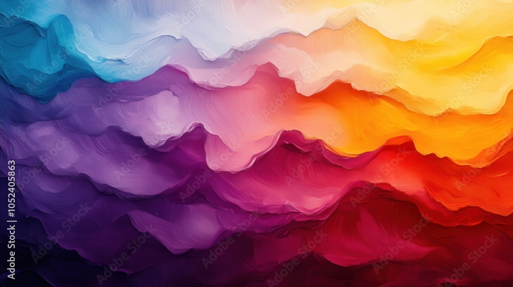 Vibrant Abstract Waves in Colorful Layers Vibrant Abstract Waves in Colorful Layers
