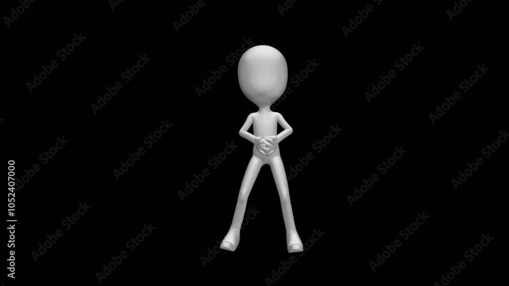 Martial Art Stickman - Karate Fight Sequence Kata - 01 - Cartoon 3D model animation with alpha channel isolated on transparent background Martial Art Stickman - Karate Fight Sequence Kata - 01 - Cartoon 3D model animation with alpha channel isolated on transparent background