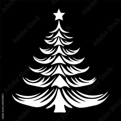 Christmas tree stencil perfect for holiday crafts and DIY decor, adding a festive touch to any project. Great for creating ornaments, cards, and seasonal decorations.