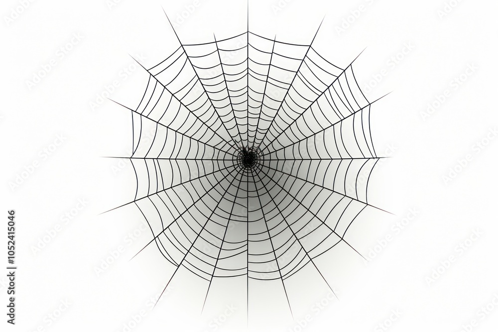 Fototapeta premium Spider web backgrounds white background concentric.