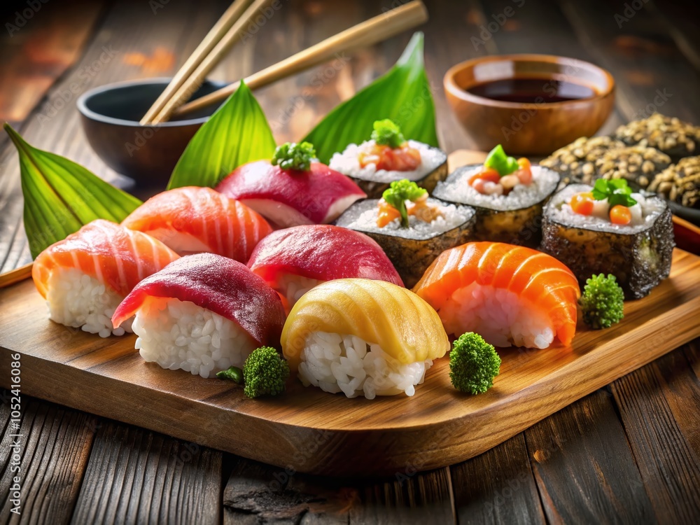 Japanese Sushi Collection: Salmon and Tuna Delights for Culinary Enthusiasts Japanese Sushi Collection: Salmon and Tuna Delights for Culinary Enthusiasts