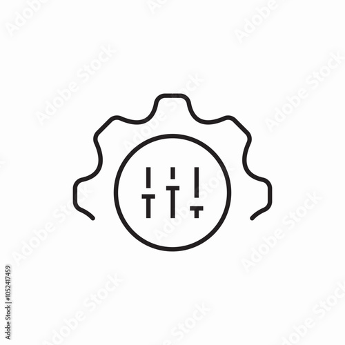 control panel setting icon sign vector