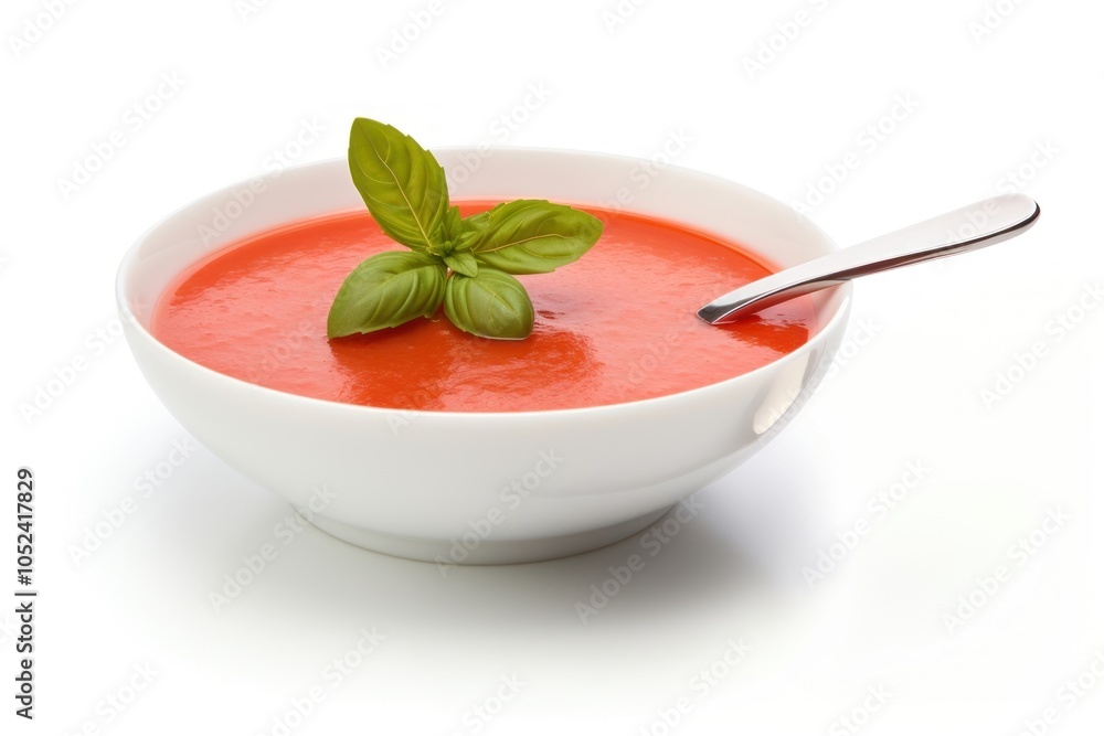 Tomato soup spoon bowl food. Tomato soup spoon bowl food.