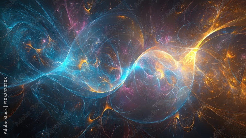 Obraz premium Mesmerizing Futuristic Light Streams Intersecting