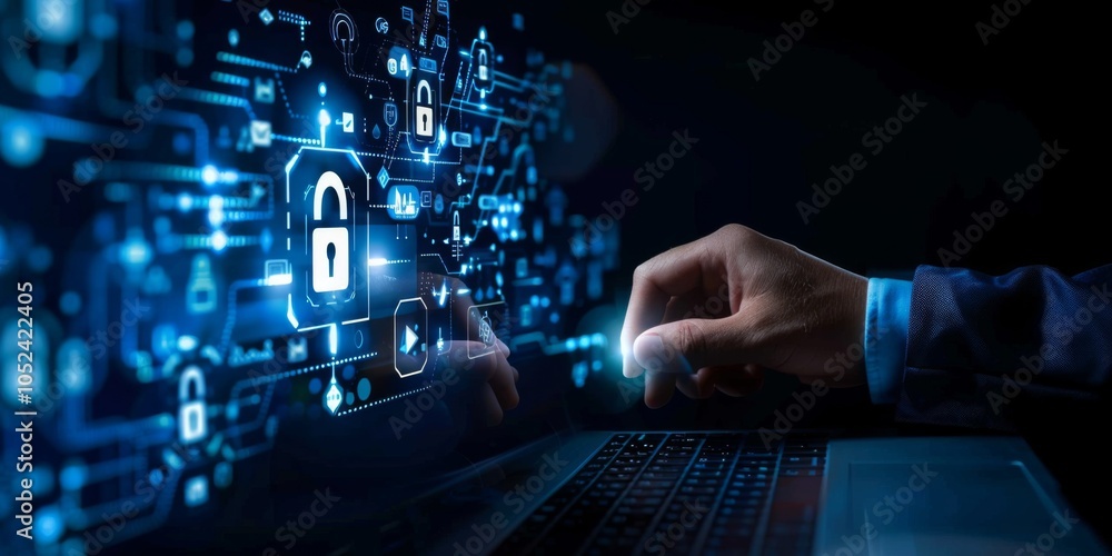 Fototapeta premium Exploring Internet Technology Concepts for Enhanced Security