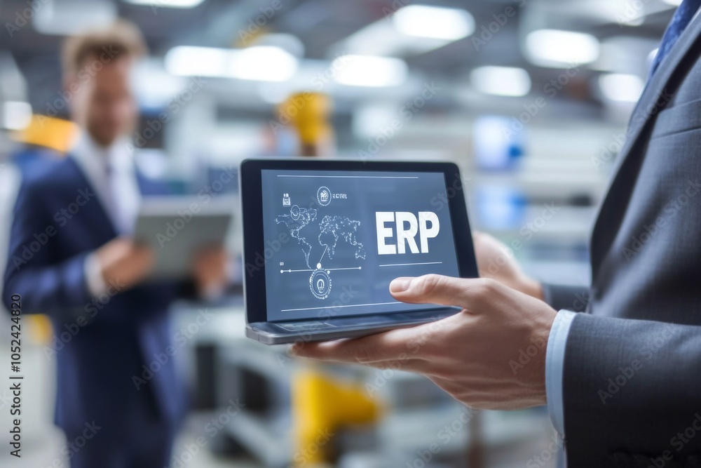 Fototapeta premium Enhancing organizational efficiency with resource planning software.