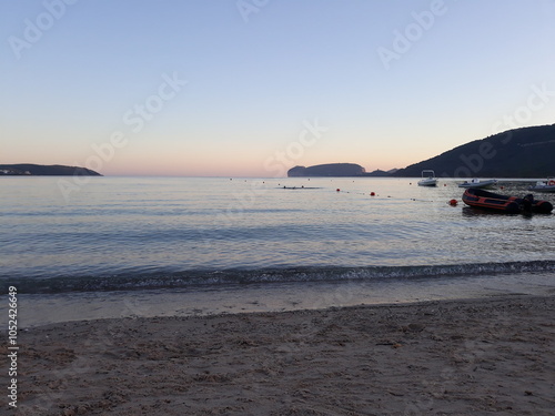 tramonto sul mare