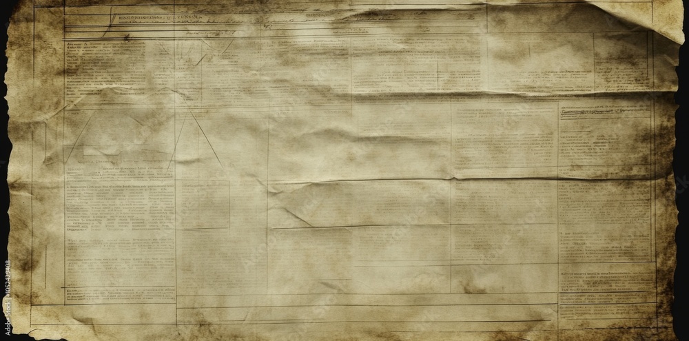 Fototapeta premium The combination of a newspaper texture and old paper creates a unique visual.