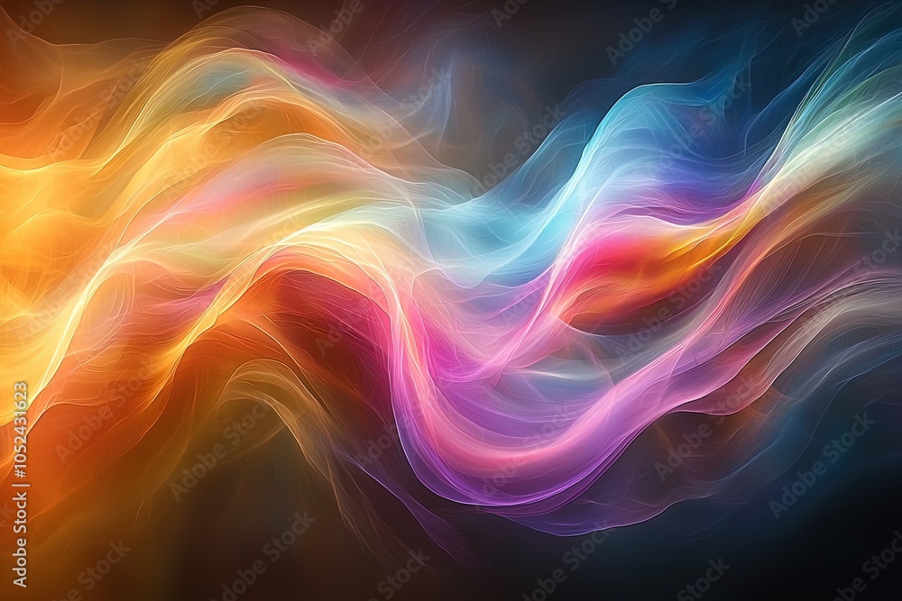 Vibrant abstract light waves in motion with multicolor flow and dynamic energy Vibrant abstract light waves in motion with multicolor flow and dynamic energy