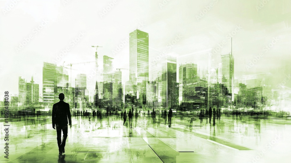 Fototapeta premium Designing eco-friendly cities with carbon-neutral principles.