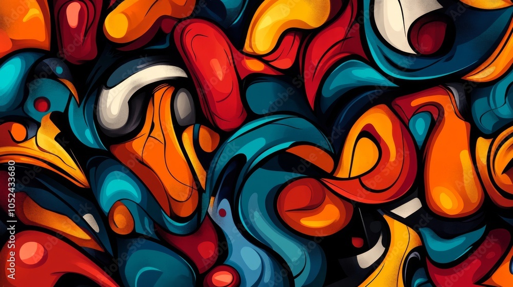 Obraz premium Vibrant Graffiti Background for Creative Projects