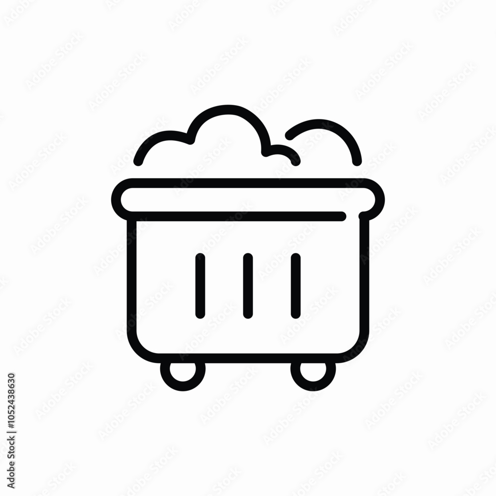 fresh garbage box icon sign vector fresh garbage box icon sign vector