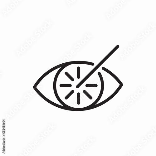 eye surgery icon sign vector