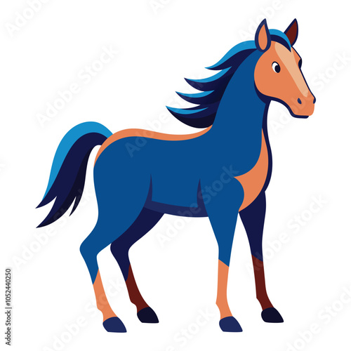 vector horse on white background