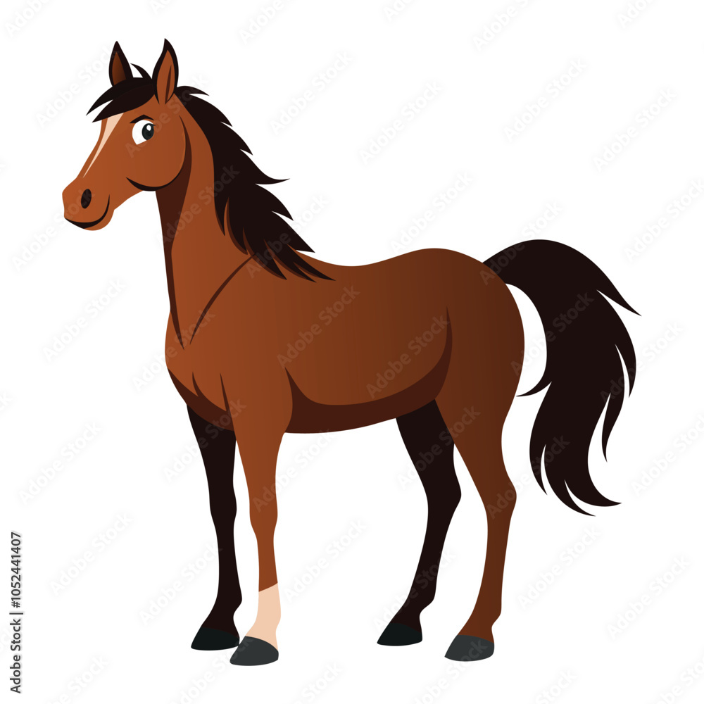 Obraz premium vector horse on white background
