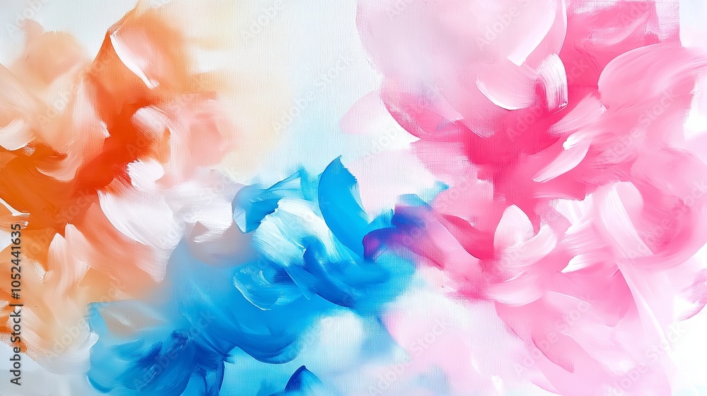 Obraz premium A sky blue fading into a soft peach, inspired by a sunrise or sunset sky.