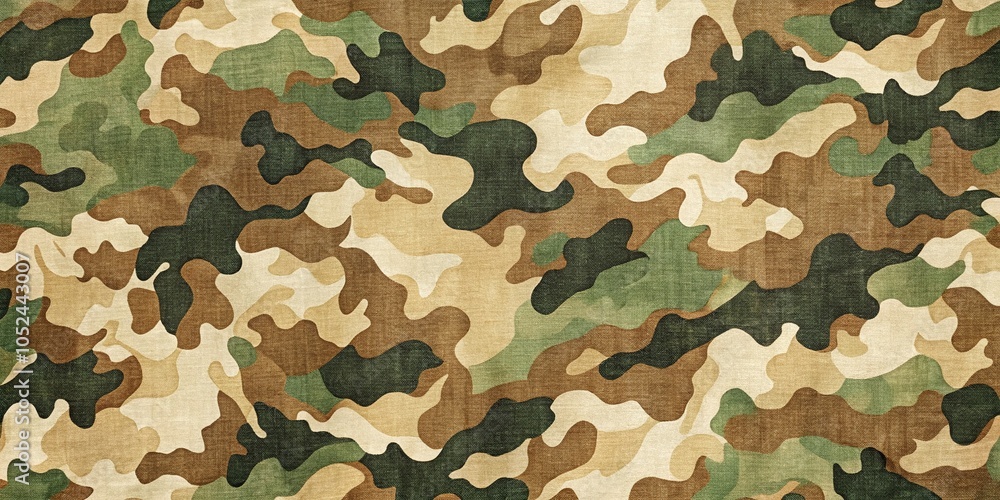 Fototapeta premium Modern Minimalist Camouflage Pattern for Backgrounds and Textiles