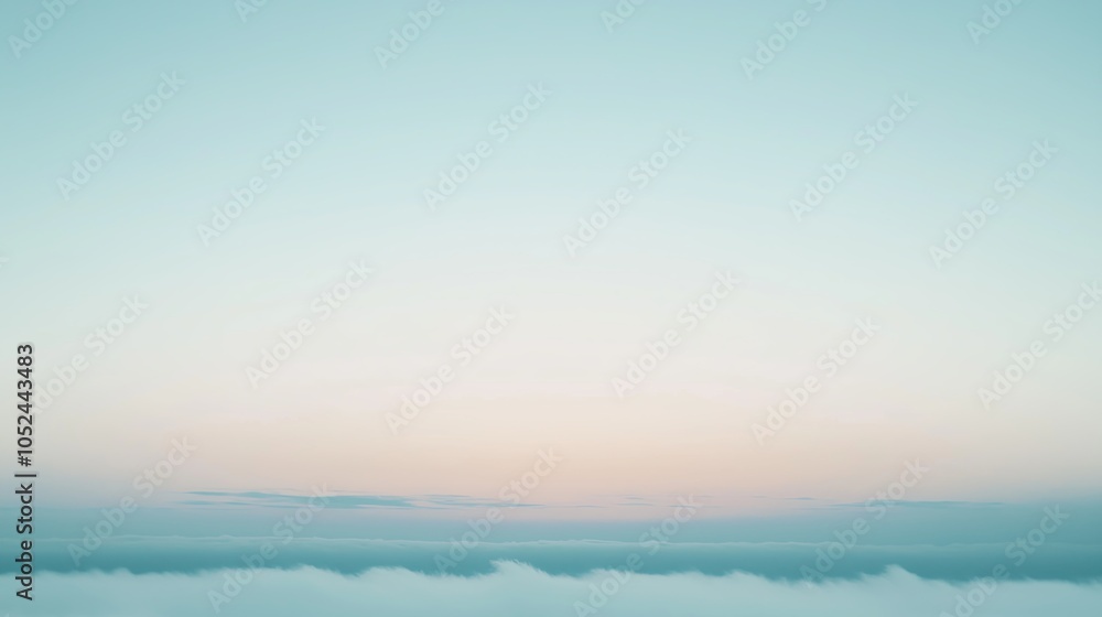 Fototapeta premium A soft celestial blue fading into light gray for a calming, airy desktop