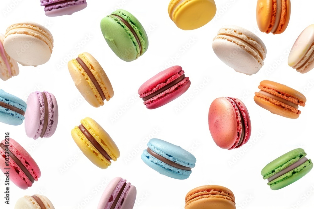 custom made wallpaper toronto digitalColorful macarons on white background