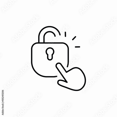 unlocked lock icon sign vector