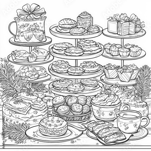 A holiday baking scene with...
