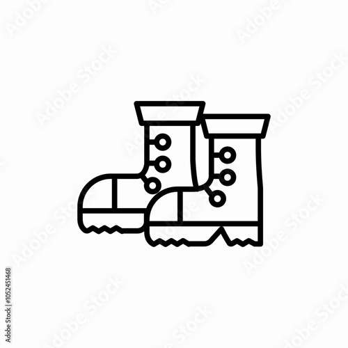 winter boots icon sign vector