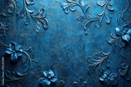 Blue Damask Background