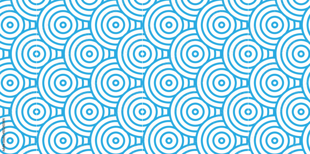 Blue seamless tile stripe geomatics create retro circle line backdrop pattern background. Abstract Overlapping Pattern. Seamless geometric ocean spiral pattern and abstract circle wave lines. Blue seamless tile stripe geomatics create retro circle line backdrop pattern background. Abstract Overlapping Pattern. Seamless geometric ocean spiral pattern and abstract circle wave lines.