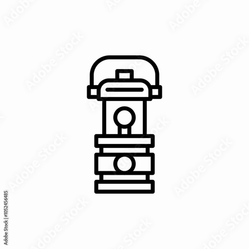 camping lantern icon sign vector