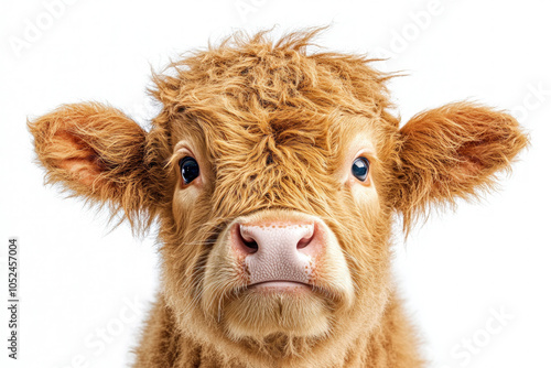 cow on white background