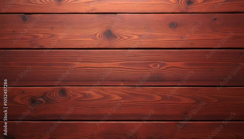 Obraz premium Rustic wooden planks background with rich red-brown tones and natural texture