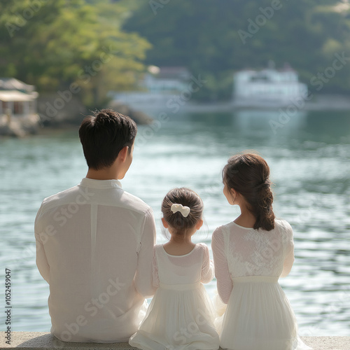 Family Back Isolated