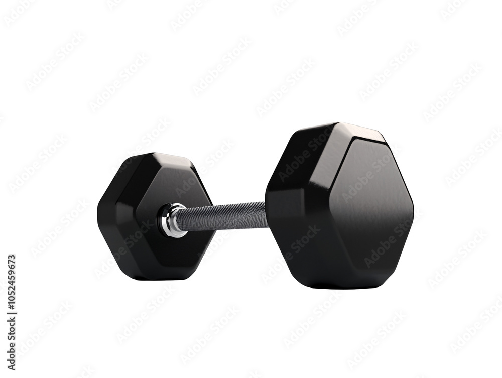 © Maria - a black dumbbell with a silver handle