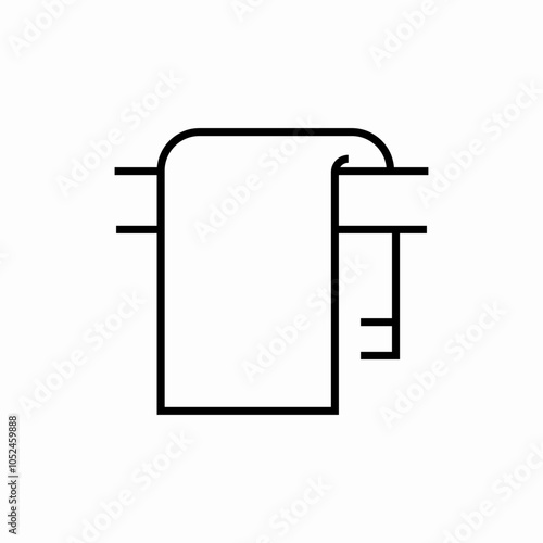 bath towel icon sign vector