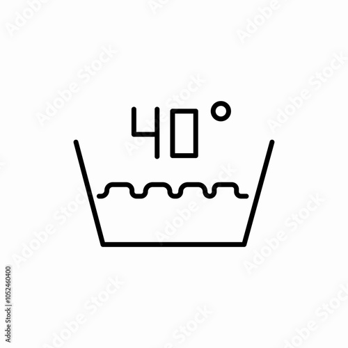 laundry instructions chart icon sign vector