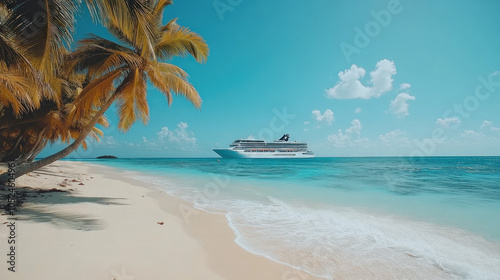 Idyllic Tropical Scene Depi...
