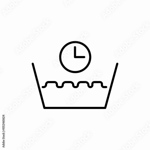 pre soaking clothes time icon sign vector