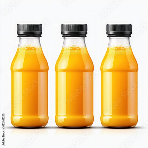 Orange Juice Bottle Isolated