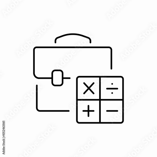 calculation work icon sign vector