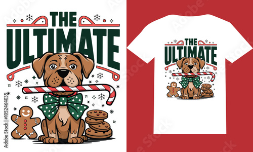 Vectors Christmas Dog lover T shirt Design