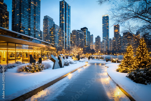Urban Winter Scene With A M...
