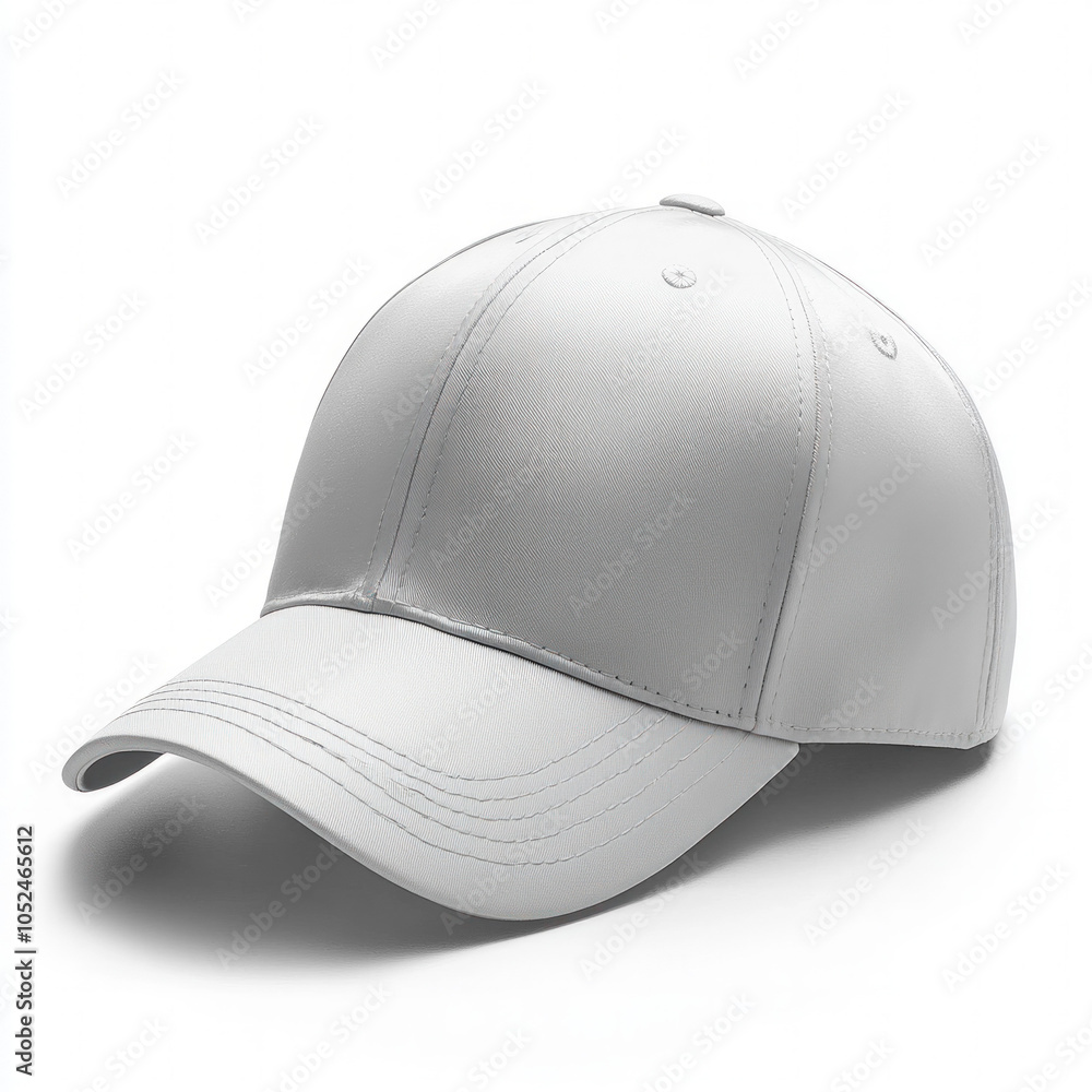 Fototapeta premium White Baseball Cap Isolated