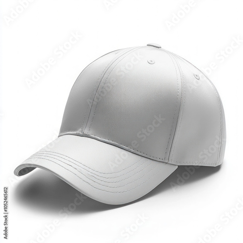 White Baseball Cap Isolated