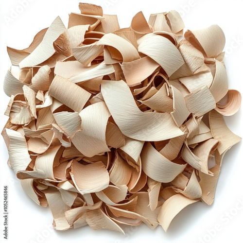 Wood Shavings Isolated