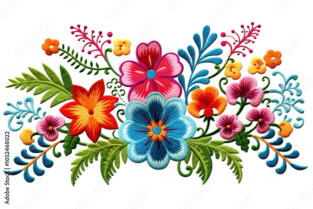 Nature border embroidery pattern plant. Nature border embroidery pattern plant.