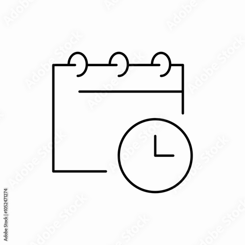 meeting diary icon sign vector