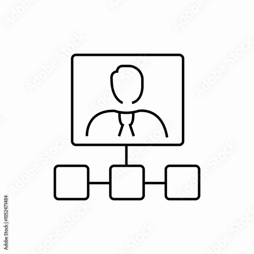 organization chart icon sign vector