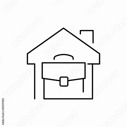 workspace at home icon sign vector
