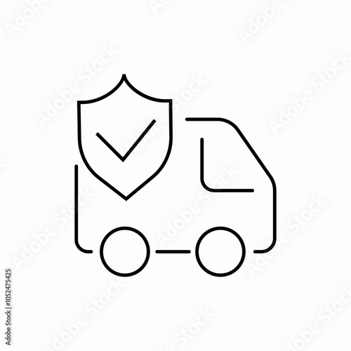 delivery safety check icon sign vector photo