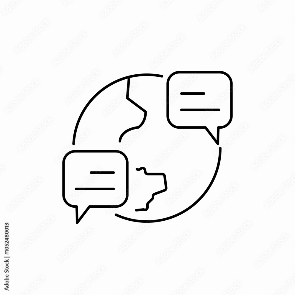 global chat icon sign vector global chat icon sign vector